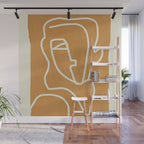 Abstract Minimal Woman Portrait 2 Wall Mural Gallery Image 1