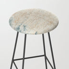 very worn blue and beige carpet Stool Gallery Image 2