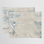 very worn blue and beige carpet Placemat Gallery Image 1
