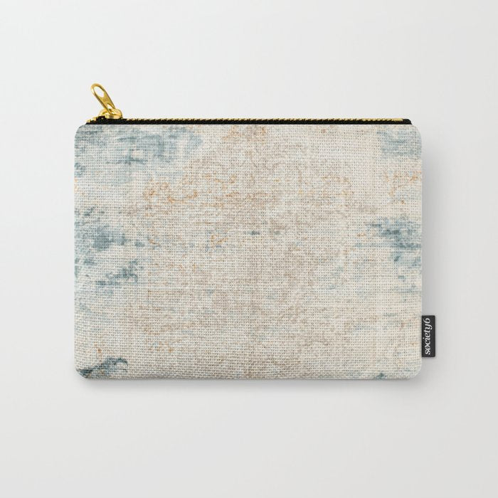 very worn blue and beige carpet Carry All Pouch Gallery Image 1