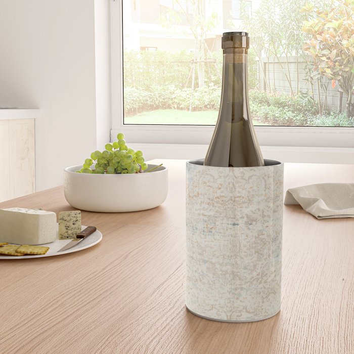 very worn blue and beige carpet Wine Chiller Gallery Image 4