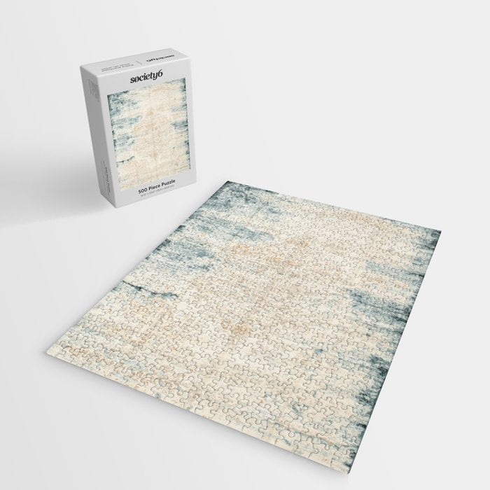 very worn blue and beige carpet Jigsaw Puzzle Gallery Image 2