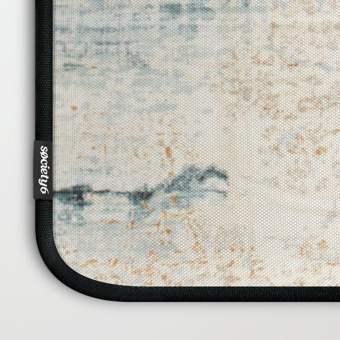 very worn blue and beige carpet Laptop Sleeve Gallery Image 3