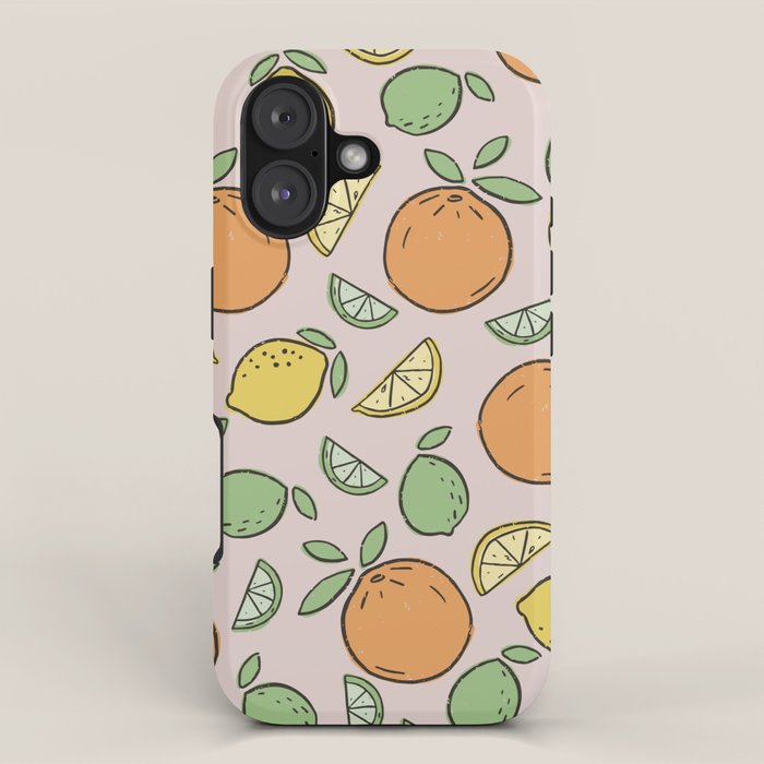 Summer Citrus in Pink iPhone Case Gallery Image 1