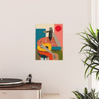 Melancholy Guitarist in Stripes Poster Gallery Image 2