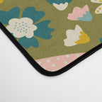 Floral Stripe - Olive  Desk Mat Gallery Image 4