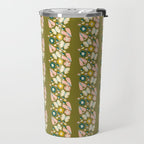 Floral Stripe - Olive  Travel Mug Gallery Image 2