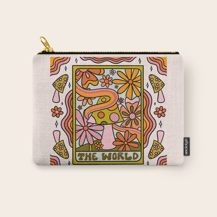 21. World Tarot Mushroom Carry All Pouch Gallery Image 1