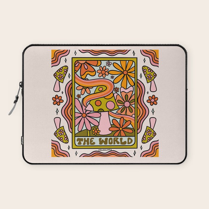 21. World Tarot Mushroom Laptop Sleeve Gallery Image 1