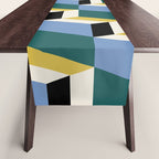 Cuboid Geometric Abstract Shapes Pattern XXXV Table Runner Gallery Image 1