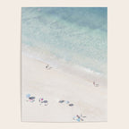 Summer Seaside Beach Print - Aerial Ocean Crowded Beach Sea photography by Ingrid Beddoes Poster Gallery Image 4
