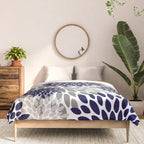 Abstract, Floral Prints, Navy Blue and Grey Comforter Gallery Image 3