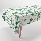 Daisy fresh 2 - green blue Tablecloth Gallery Image 1