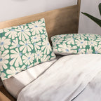 Daisy fresh 2 - green blue Pillow Sham Gallery Image 2