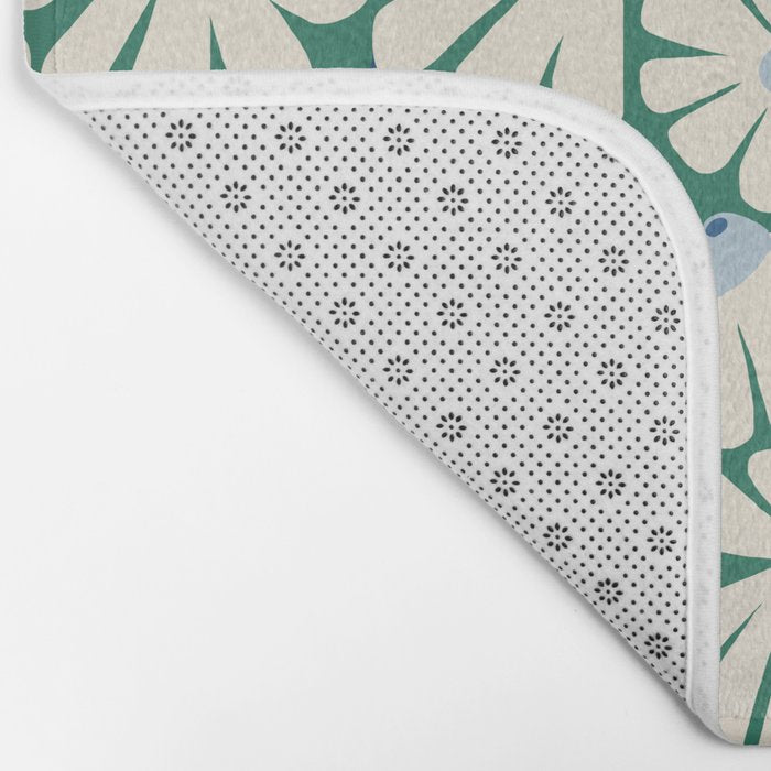 Daisy fresh 2 - green blue Bath Mat Gallery Image 2