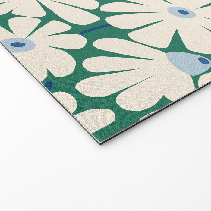 Daisy fresh 2 - green blue Welcome Mat Gallery Image 2