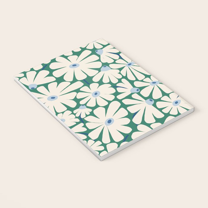 Daisy fresh 2 - green blue Notebook Gallery Image 3