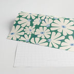 Daisy fresh 2 - green blue Wrapping Paper Gallery Image 2