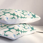 Daisy fresh 2 - green blue Pillow Sham Gallery Image 3