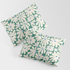 Daisy fresh 2 - green blue Pillow Sham Gallery Image 3