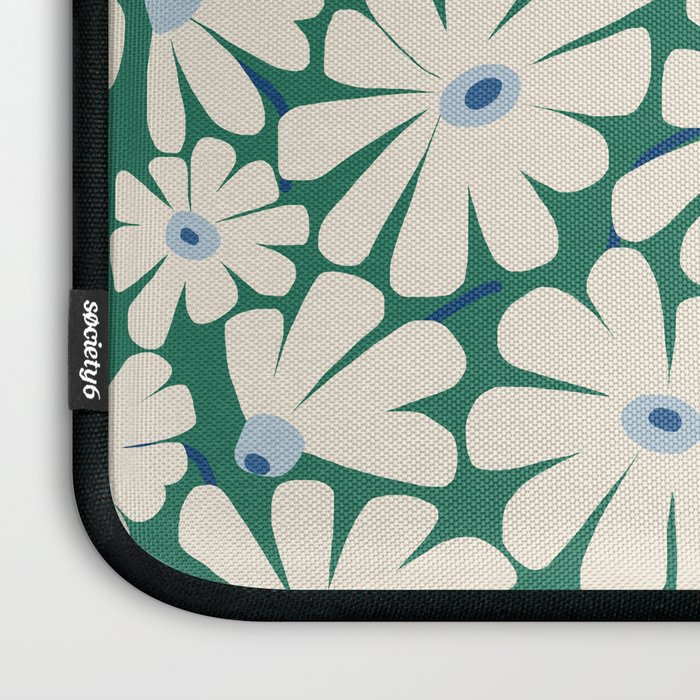 Daisy fresh 2 - green blue Laptop Sleeve Gallery Image 3