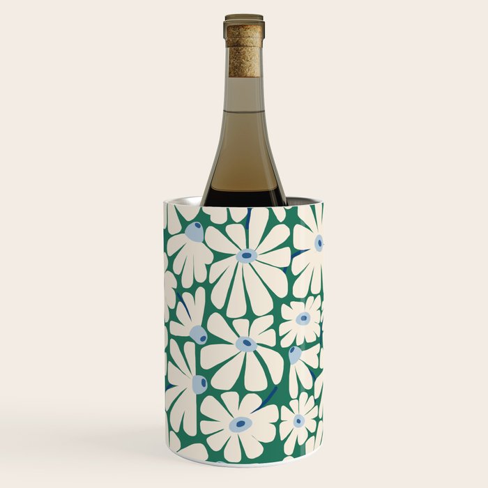 Daisy fresh 2 - green blue Wine Chiller Gallery Image 1