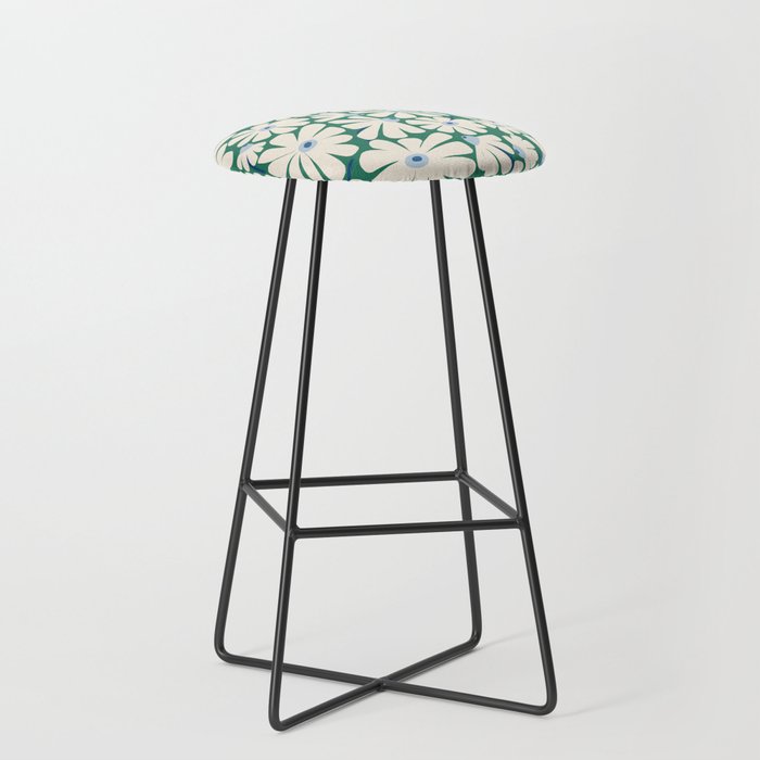 Daisy fresh 2 - green blue Stool Gallery Image 1