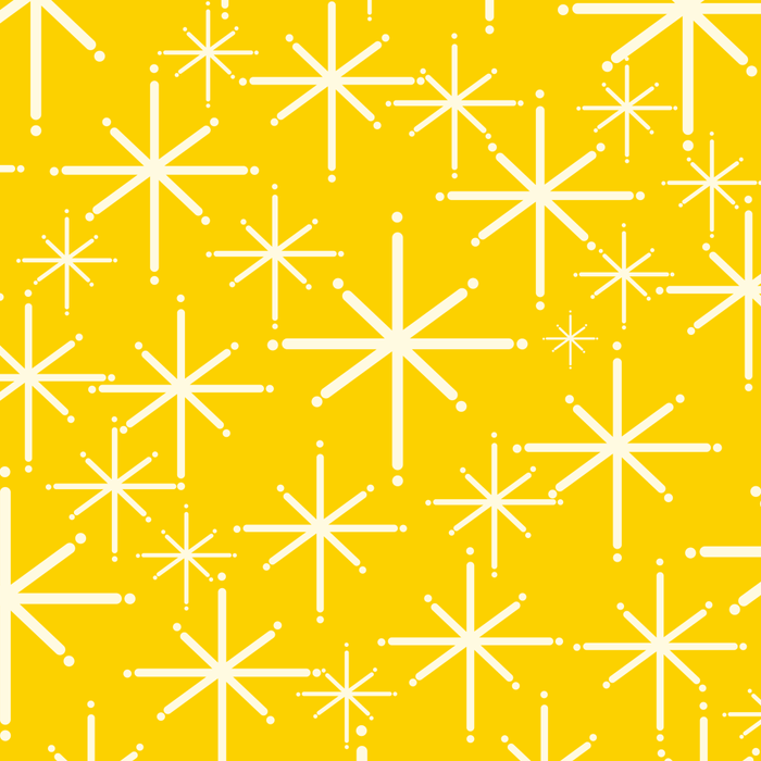 Mid Century Modern Twinkling Stars Retro Atomic Pattern in Yellow Coffee Mug Gallery Image 2