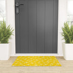 Mid Century Modern Twinkling Stars Retro Atomic Pattern in Yellow Welcome Mat Gallery Image 3