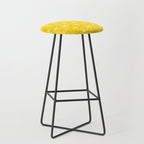 Mid Century Modern Twinkling Stars Retro Atomic Pattern in Yellow Stool Gallery Image 1