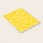 Mid Century Modern Twinkling Stars Retro Atomic Pattern in Yellow Notebook Gallery Image 3