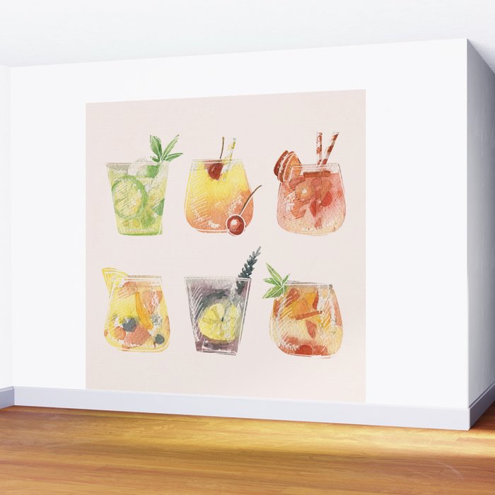 Summer Cocktails 11 Wall Mural Gallery Image 2