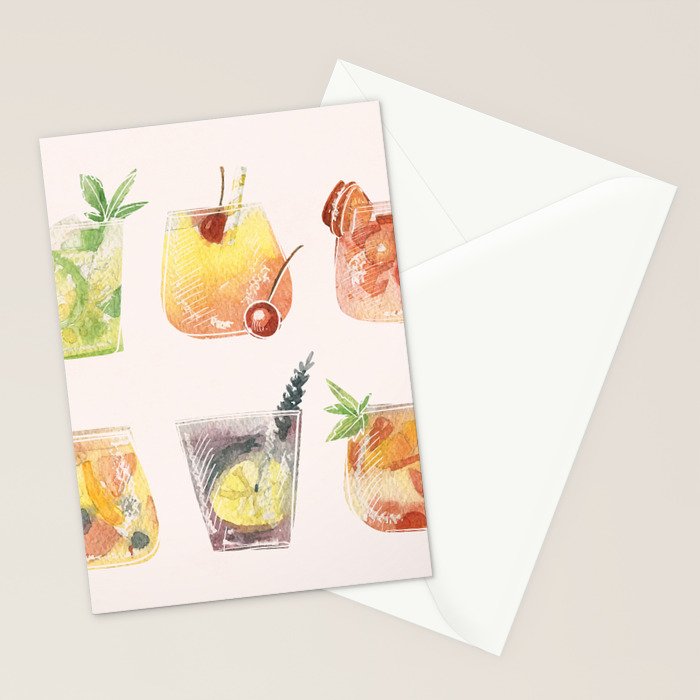 Summer Cocktails 11 Stationery Card Gallery Image 2