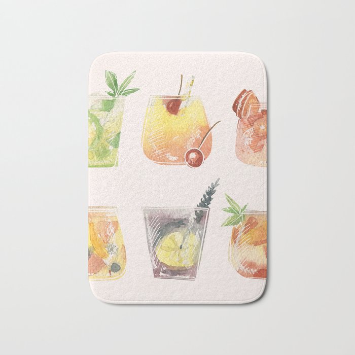 Summer Cocktails 11 Bath Mat Gallery Image 1