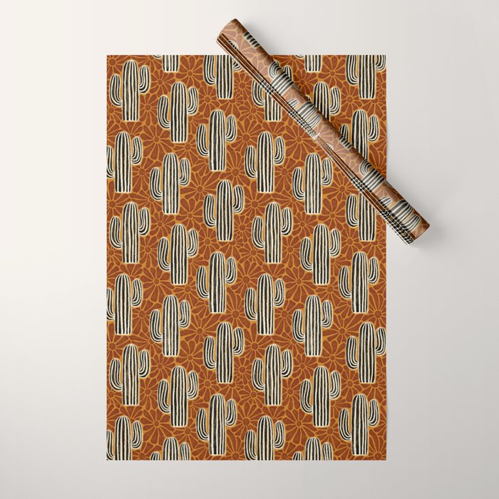 Sonora - Rust, gold, black and white Wrapping Paper Gallery Image 1