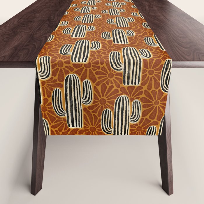 Sonora - Rust, gold, black and white Table Runner Gallery Image 1