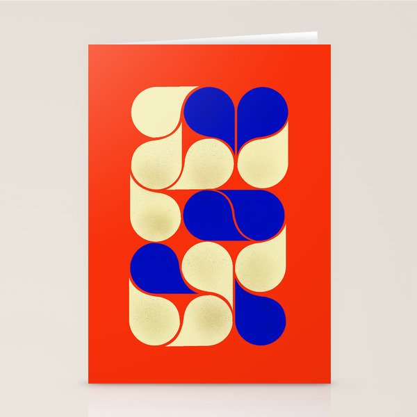 Mid-century geometric shapes-no10 Stationery Card Gallery Image 1
