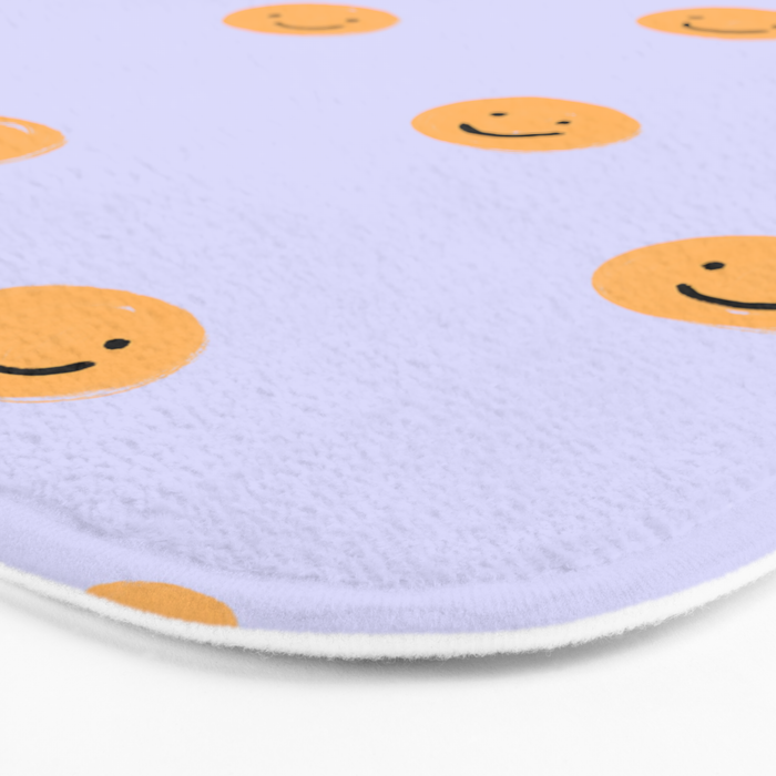 Purple Smiley Face Bath Mat Gallery Image 3