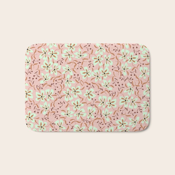 seamless pattern with small flowers Bath Mat Gallery Image 1