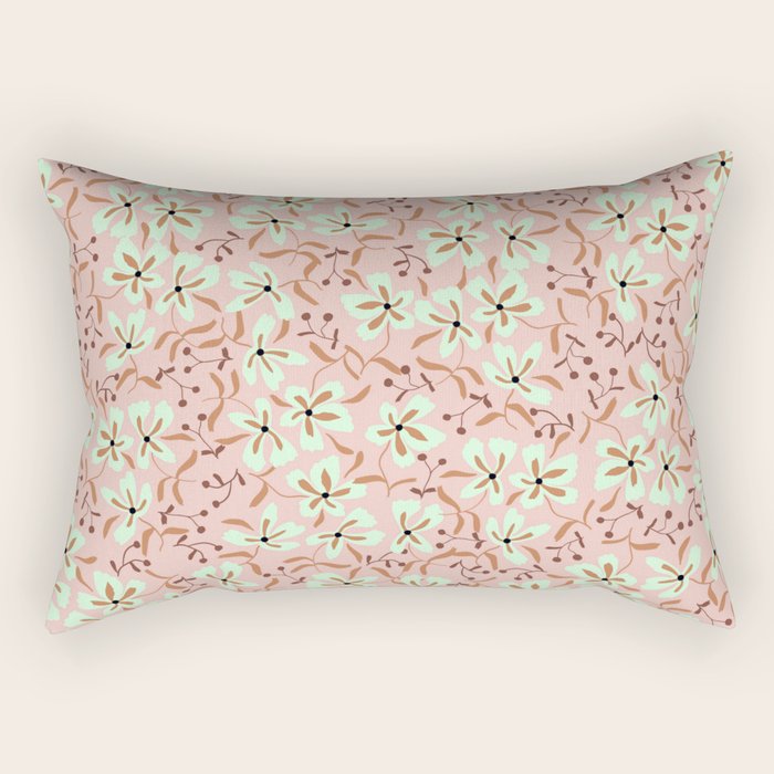 seamless pattern with small flowers Rectangular Pillow Gallery Image 1