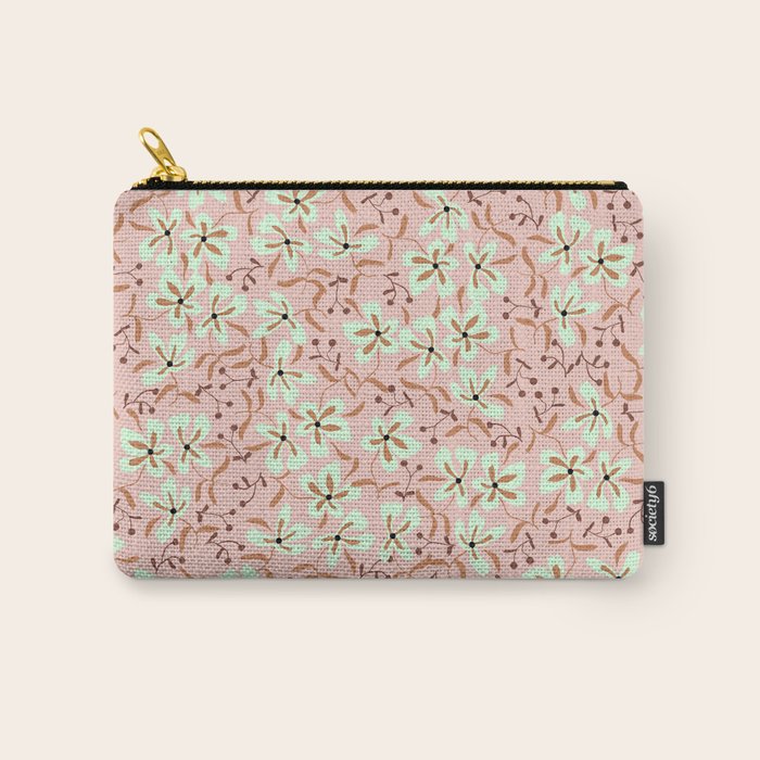 seamless pattern with small flowers Carry All Pouch Gallery Image 1