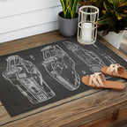 Supercar Sports Car Patent - Car Fan Classic Car Art - Black Chalkboard Outdoor Rug Gallery Image 2