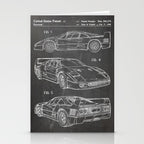 Supercar Sports Car Patent - Car Fan Classic Car Art - Black Chalkboard Stationery Card Gallery Image 2