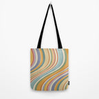 Wavy Stripes VI - Vintage Pastel Tote Bag Gallery Image 2