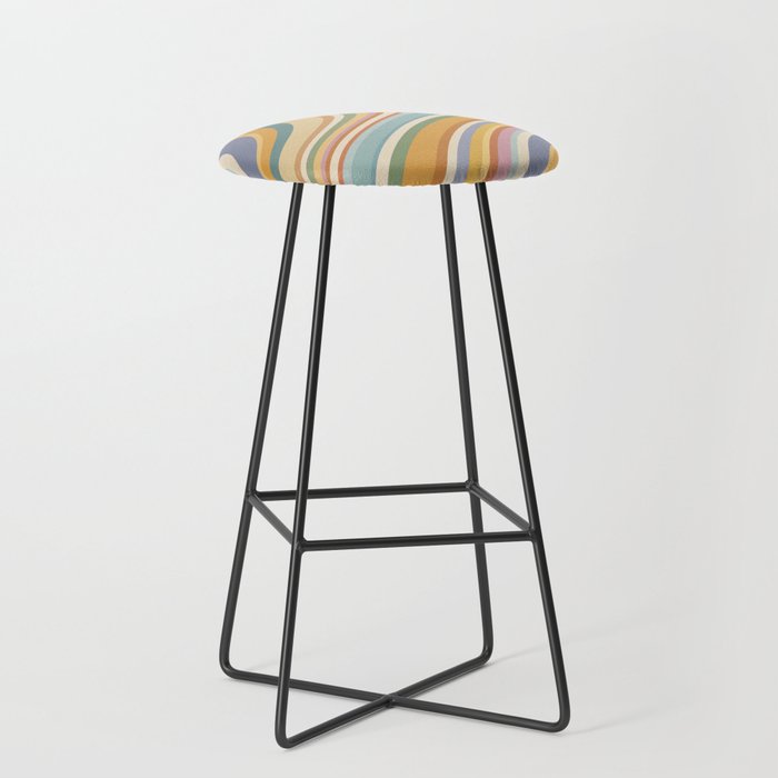 Wavy Stripes VI - Vintage Pastel Stool Gallery Image 1