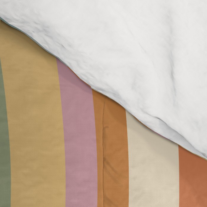 Wavy Stripes VI - Vintage Pastel Comforter Gallery Image 4