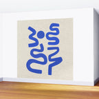 Blue Zig Wiggles Wall Mural Gallery Image 2