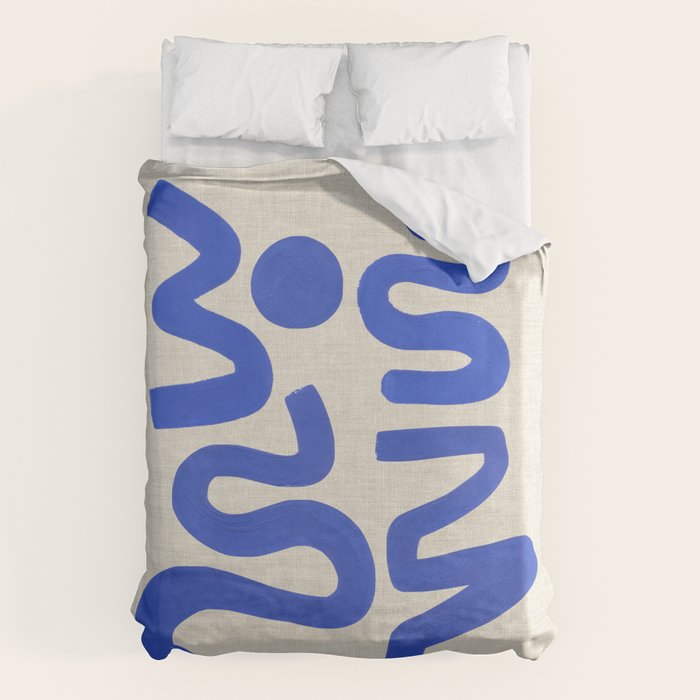 Blue Zig Wiggles Duvet Cover Gallery Image 6