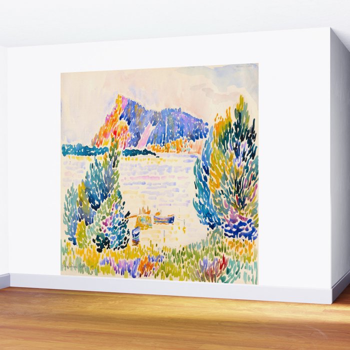 Henri-Edmond Cross Neo-Impressionism Pointillism Cap Nègre 1909 WatercolorPainting Wall Mural Gallery Image 2