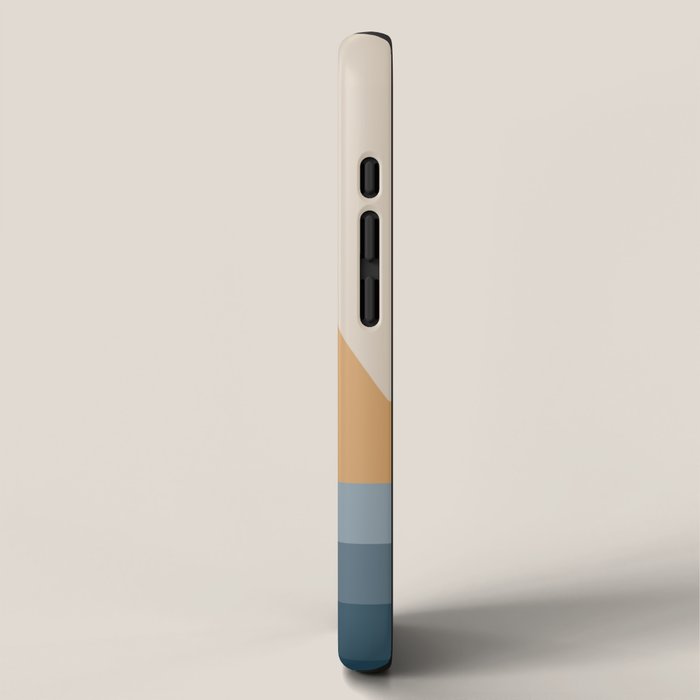 Minimal Retro Sunset Sunrise - Nautical Ocean Blue iPhone Case Gallery Image 2
